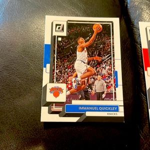 Immanuel quicklely Donruss basketballcard 26.00 and Chris Paul Donruss card 4.00